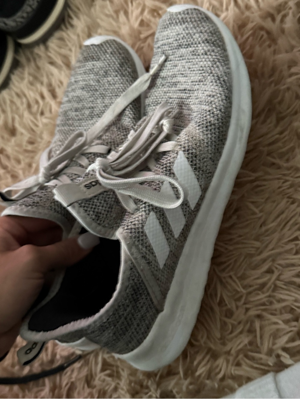 adidas Kids Grey Knit Sneakers